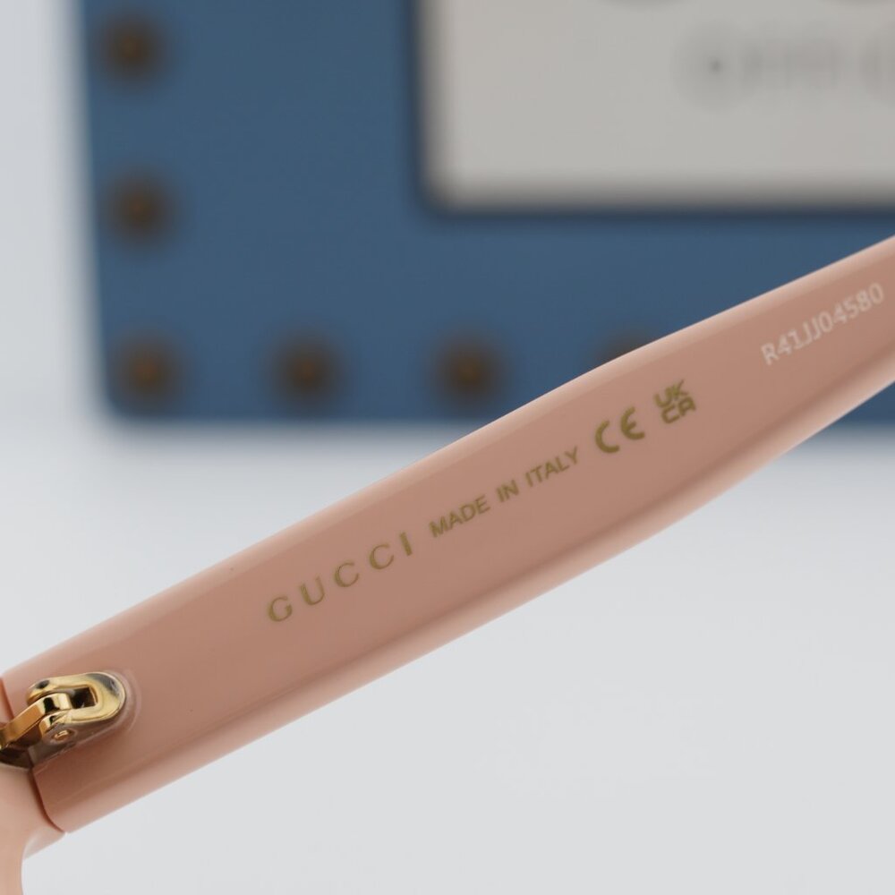 Gucci GG1982S 004 Cat Eye Sunglasses - Shiny Vintage Pink\Solid Violet Brown - Picture 7 of 10
